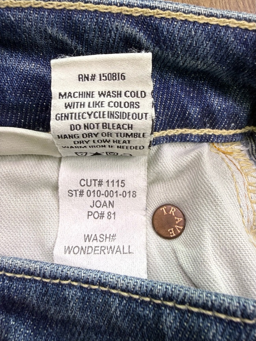 Trave Joan Wide Leg Jean In Wonderwall Size 27 Revolve Made In California - Picture 9 of 12